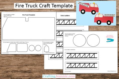 Fire Truck Craft Template