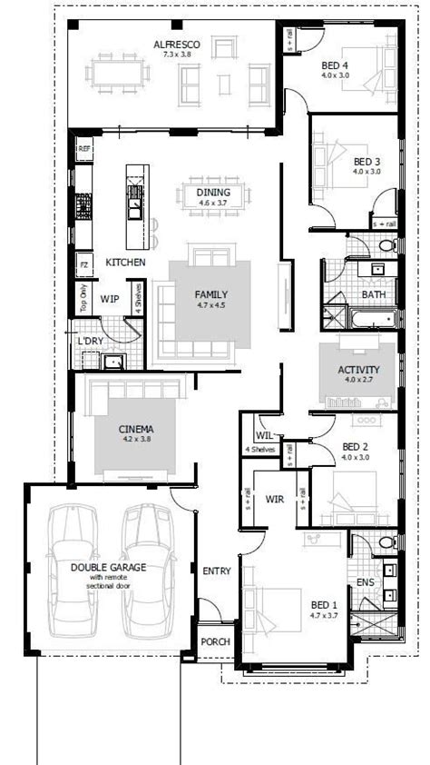 Lovely 4 Bedroom Floor Plans For A House - New Home Plans Design