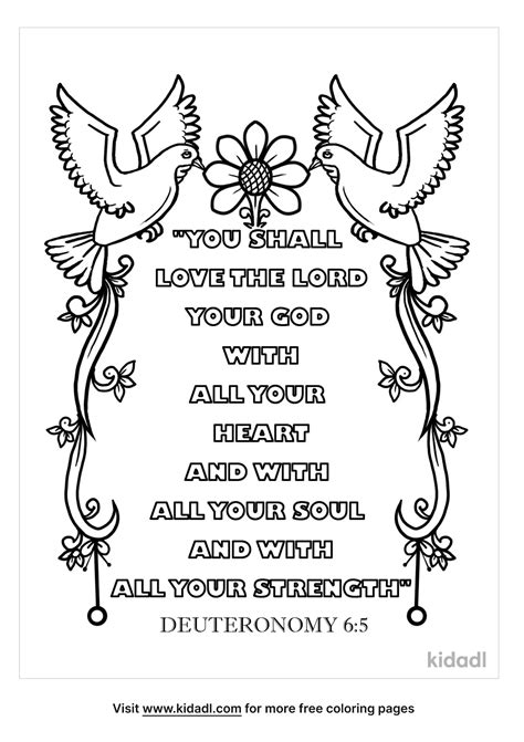 Free Deuteronomy 6:5 Coloring Page | Coloring Page Printables | Kidadl