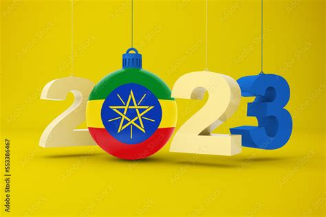 2023 Year With Ethiopia Flag ilustración de Stock | Adobe Stock