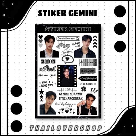 Jual STIKER GEMINI NORAWIT RAIKANTOPENI THAI ACTOR | Shopee Indonesia