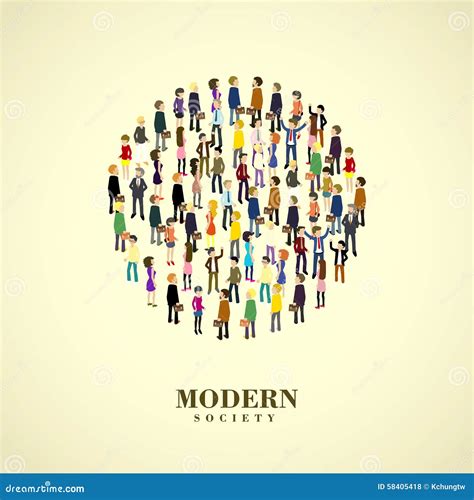 Modern Society Concept Stock Vector - Image: 58405418