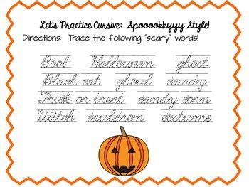 Halloween: A Spooky Cursive Activity Pack! by Carolina Orton-Gillingham