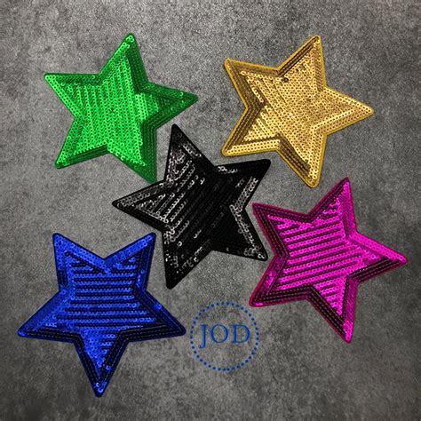 Aliexpress.com : Buy JOD Black Large Sequin Embroidery Star Clothes ...