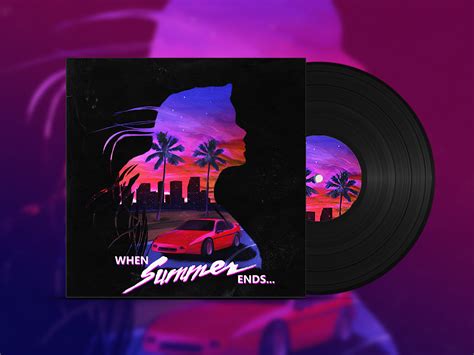 When Summer Ends - Synthwave Album Cover on Behance