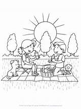 Picnic Coloring Pages  sketch template