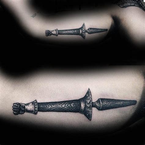 50 Spear Tattoo Designs For Men - Sharp Warrior Emblem Ideas