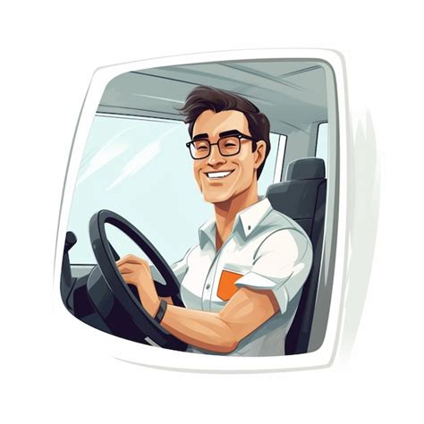 Premium Vector | Driver cartoon vector