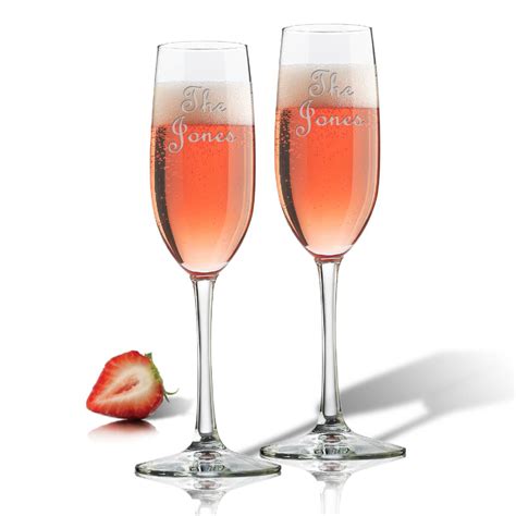 Personalized Champagne Flutes - Southern Glam Monogram