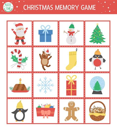 Christmas Memory Game Printable