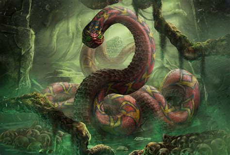 Swamp snake. Болотная змея., Edikt Art on ArtStation at… | Fantasy ...