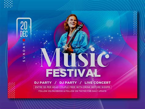 Music festival party poster design. by psuiuxdesign on Dribbble