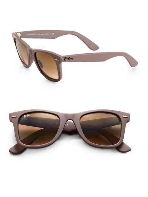 Ray-ban Iconic Wayfarer Sunglasses in Natural | Lyst