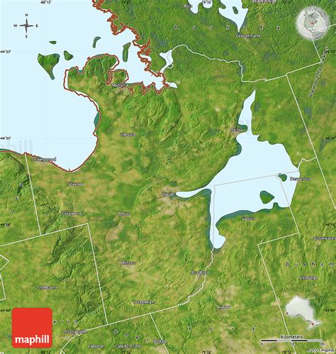 Satellite Map of Simcoe