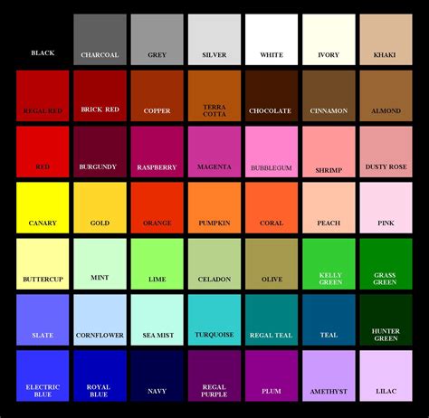 color chart - - Yahoo Image Search Results Fabric Wall Decals ...