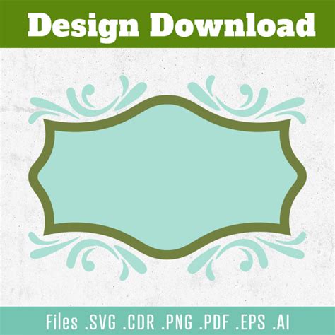 Flourish Frame SVG Design Instant Download