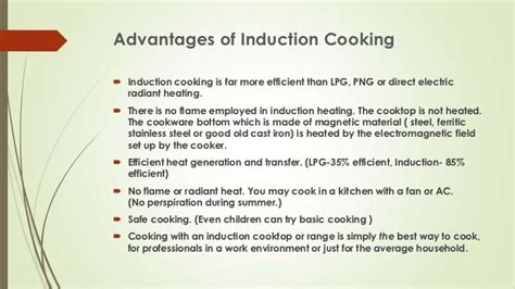 Induction cooking