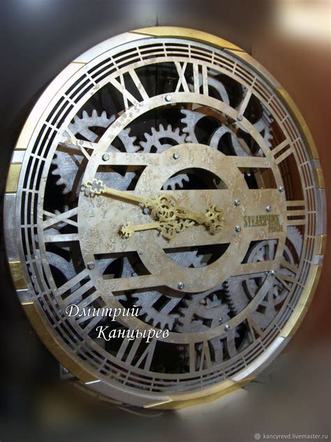 Large wall clock "Steampunk" with rotating gears – купить на Ярмарке Мастеров – AG59RCOM ...