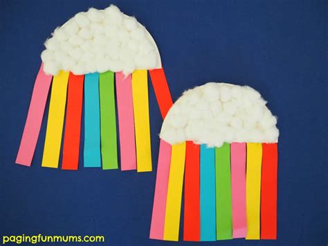 DIY Paper Plate Rainbow Clouds - Paging Fun Mums