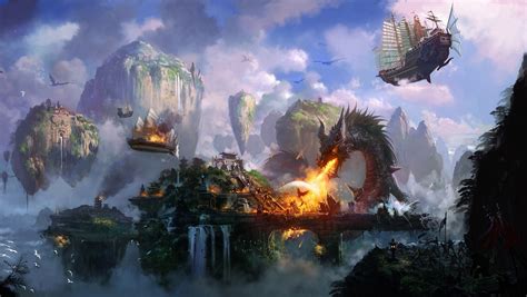 Epic Fantasy Dragon HD Wallpaper