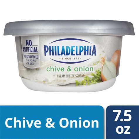 Philadelphia Chive and Onion Cream Cheese Spread, 7.5 oz Tub - Walmart.com