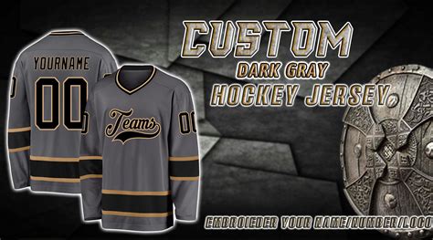 Custom Steel Gray Hockey Jerseys | Steel Gray Hockey Team Uniforms ...