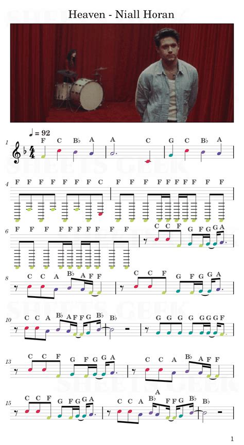 Heaven - Niall Horan | Easy Sheet Music