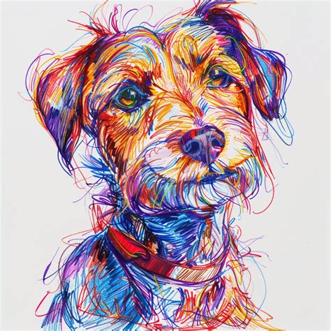 Dog Mutt Abstract Sketch Art Print Free Stock Photo - Public Domain Pictures