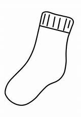 Printable Sock  Coloring Page sketch template