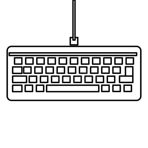 Simple keyboard icon stock illustration. Illustration of drawing - 73462873