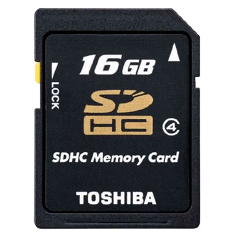 Toshiba 16 GB SD Card C4 Class 4 High Speed U4 Lock SDHC 16gb Memory ...