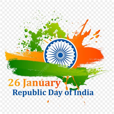 India Republic Day Vector Hd PNG Images, Creative Grunge Splash For Republic Day Of India ...