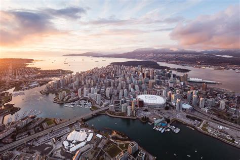 Vancouver Sunset Skyline Aerial - Toby Harriman