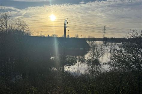 Powerleague Nottingham football pitch almost completely underwater following Storm Henk