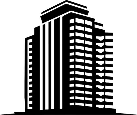 Premium Vector | Building Vector Illustration Black Color