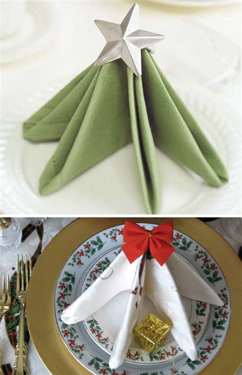 Creative Napkin Ideas For Your Christmas Dining Table - Architecture & Design