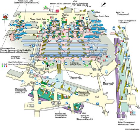 Tokyo Station Map | 日本旅行, 東京 駅, 東京