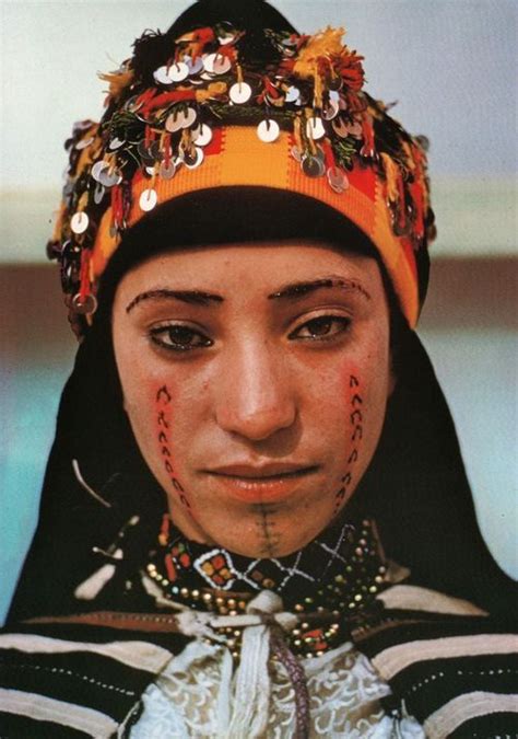 Traditional Clothing , A series of images of Amazigh girls and their...