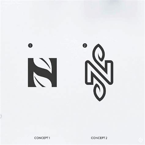 Twine Logo Ideas 💭💡 on Instagram: "Concept one or concept two? Leaf Monogram "N" logo design by ...