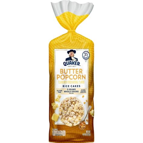 Quaker Rice Cakes, Butter Popcorn, 4.47 Oz. - Walmart.com - Walmart.com