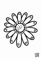 Fun daisy coloring page  Color This Life sketch template