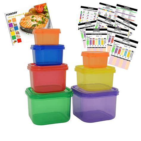 FIXBODY 7 Piece Portion Control Containers Kit $7.95 from $16 - AddictedToSaving.com