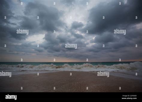 storm on an ocean beach Stock Photo - Alamy