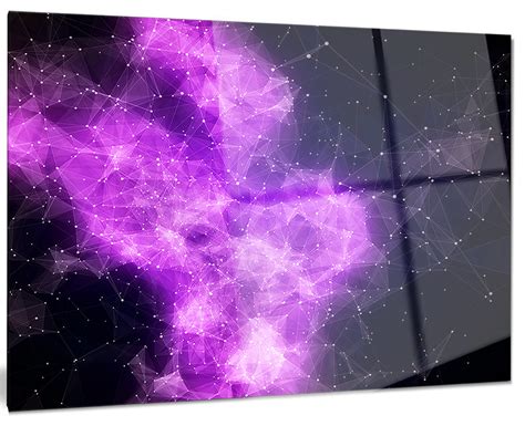 "Fractal Violet Nebula" Glossy Metal Wall Art - Contemporary - Metal Wall Art - by Design Art ...