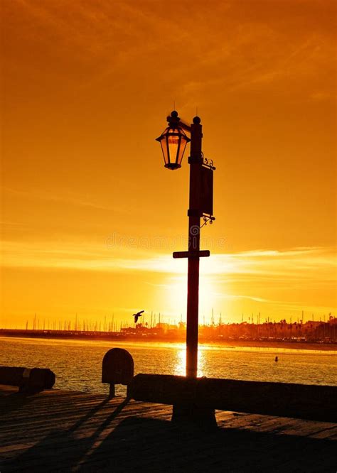 Sunset at Stearns Wharf stock photo. Image of attraction - 1791926