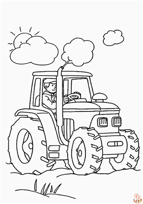 Tractor Coloring Pages for Kids - Free and printable - GBcoloring