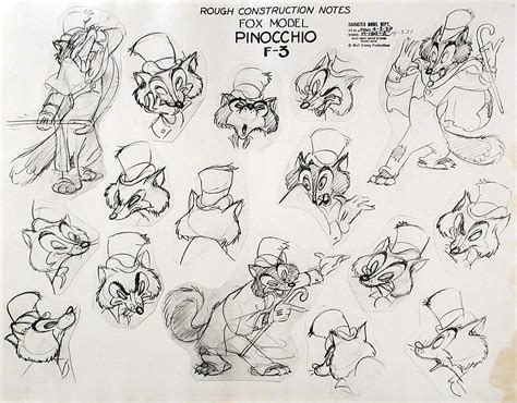 Honest John Model Sheet | Disney concept art, Disney art, Disney sketches