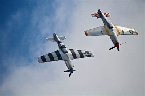 Two P-51 Mustangs in an airshow image - Free stock photo - Public ...