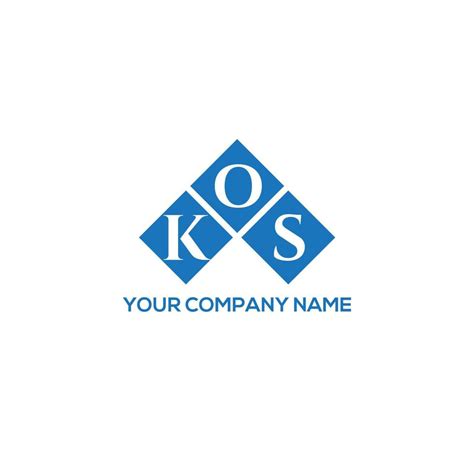 KOS letter logo design on WHITE background. KOS creative initials letter logo concept. KOS ...