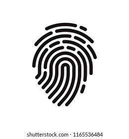 Finger Print Vector Icon Logo Isolated Stock Vector (Royalty Free ...